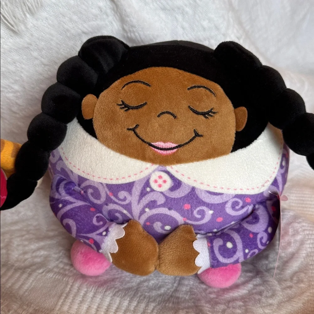 Cuddles The plush orange kitty Ball and Adorable Plush Purple Angel Girl Ball